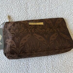 Vince Camuto Dark Brown Textured Clutch
